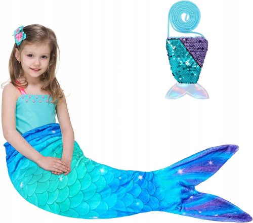 Morska Princeza Mekana Deka s Repom Sirene 140 cm x 60 cm