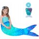 Morska Princeza Mekana Deka s Repom Sirene 140 cm x 60 cm