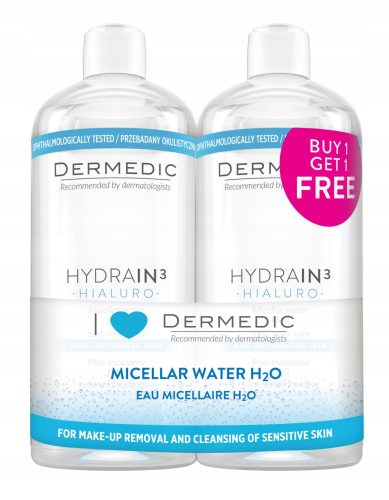 Hydrain3 Hialuro Micelarna Voda 2x500ml - Nježno Čišćenje i Hidratacija
