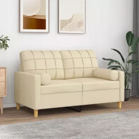  vidaXL Jastuci za bacanje 2 kom krem Ø15x50 cm Tkanina