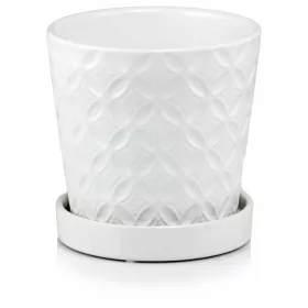    Polnix saksija 15 cm x 15 x 15 cm promjer 15 cm keramika bijela