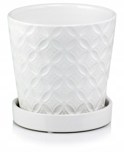  Polnix saksija 15 cm x 15 x 15 cm promjer 15 cm keramika bijela