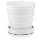  Polnix saksija 15 cm x 15 x 15 cm promjer 15 cm keramika bijela