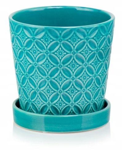  Polnix saksija 15 cm x 15 x 15 cm promjer 15 cm keramika nijanse plave, nijanse zelene