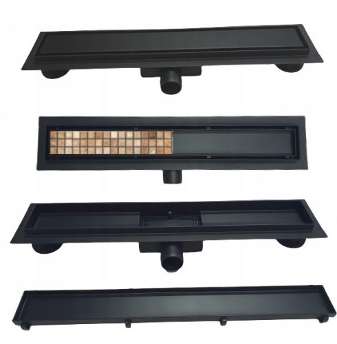 Estiva Just Line Black linearni odvod 90 cm