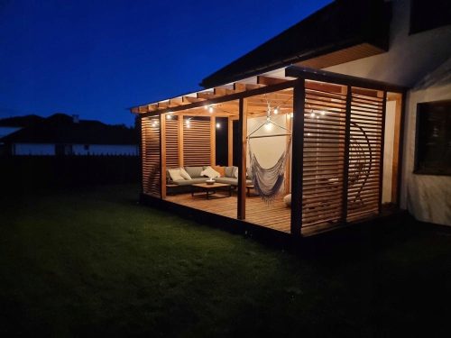 Pergola za vrt - Drvena konstrukcija za terasu 600 x 300 cm