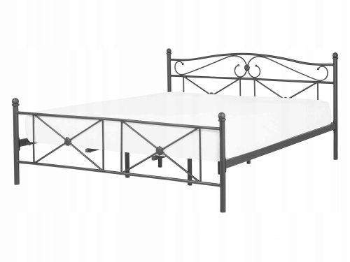 Retro krevet od metala RODEZ 140x200 crni