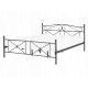 Retro krevet od metala RODEZ 140x200 crni