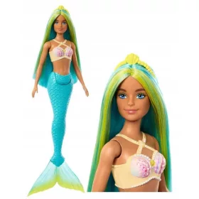    BARBIE LUTKA SIRENA, tirkizni rep, tirkizna i žuta kosa HRR03