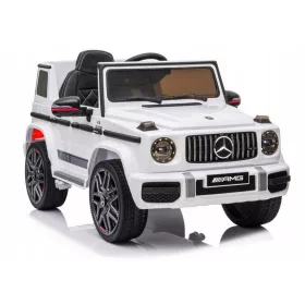   Mercedes G63 dječji auto na akumulator, bijeli, mekane EVA kožne felge