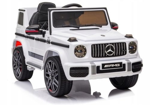 Mercedes G63 dječji auto na akumulator, bijeli, mekane EVA kožne felge