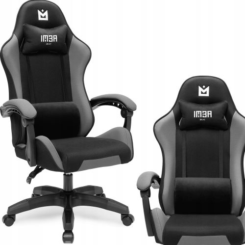  IMBA sjedalo Strider gaming stolica, crna i siva tkanina