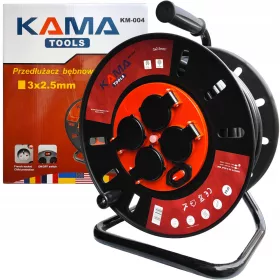   Produžni kabel na kolutu, zaštita od prenapona, garden Bull Tech 25 m, 4 kom utičnice, crna