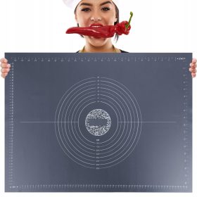 Velika Silikonska Podloga za Kolače 70x50cm XL Siva
