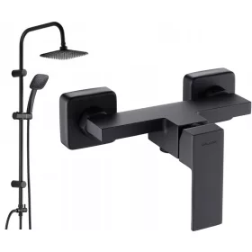   Valvex ARS Black crna tuš slavina + Kuchinox ONDO nadgradni tuš set