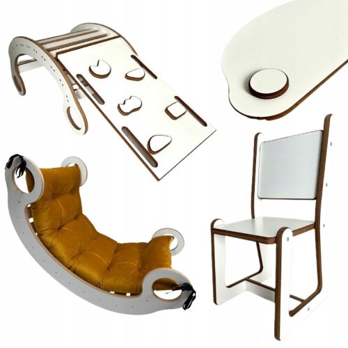 Dječji ljuljačka set Caramel Montessori + Zidna stolica + Zježdžalnica