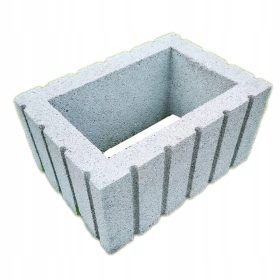    Gold-Bet posuda za cvijeće 40 cm x 60 x 20 cm betonske nijanse sive i srebrne