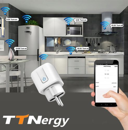 Pametna utičnica TTNERGY | TUYA | SMART | WIFI | 16A | 3680 | GNIAZDKO | WTYCZKA