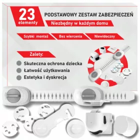   SIGURNOSNA MAGNETNA BRAVA ZA NAMJEŠTAJ ORMARI BRAVE ZA DJECU 23 KOM.