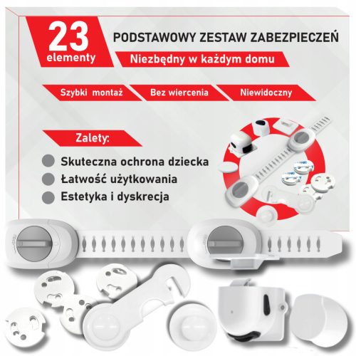 SIGURNOSNA MAGNETNA BRAVA ZA NAMJEŠTAJ ORMARI BRAVE ZA DJECU 23 KOM.