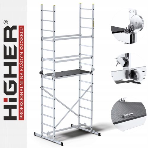 Aluminijsko sklopivo pokretivo skelno postolje HIGHER MultiTec2®️ 4,00m