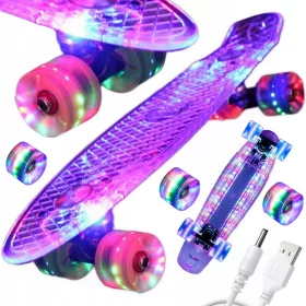   USB SKATEBOARD BOARD SA PUNIM SVJETLEĆIM KOTAČIMA LED BOARD