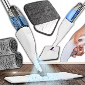   Mop za čišćenje s prskalicom i dugačkom drškom 125cm 350ml + 2 seta mikrovlakana