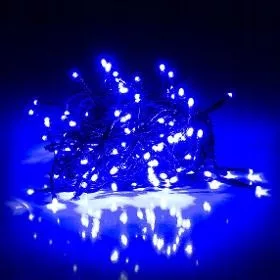   Božićne lampice za vanjsko božićno drvce 15 m 150 LED plavi lanac 15+5m RETLUX