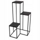 Stalak za cvijeće od metala Crni Simple-12 100 cm