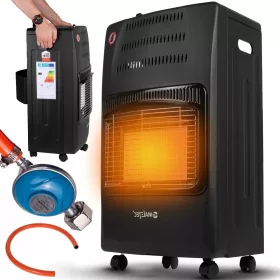   Plinski grijač GAS-5000Wt za butan/propan 4200 W crni 420 x 730 mm