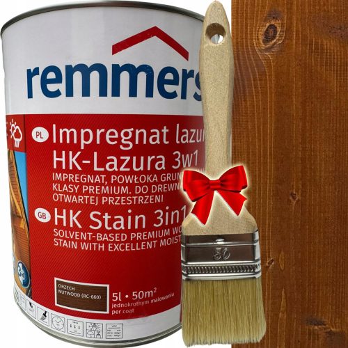 Remmers Orah impregnacija za drvo 5 l + Ravna ravna četka 5904122341216 5 cm