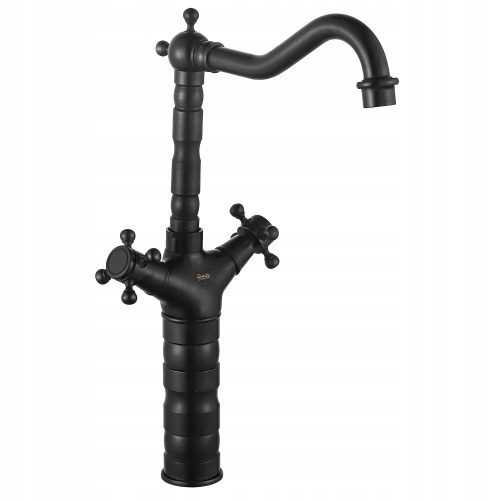 Visoka slavina za umivaonik Rustico Old Black