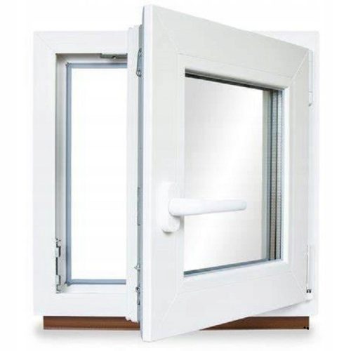 Prozor od PVC-a s desnim otvaranjem 1200x800 mm Bijeli, Debeo, Čvrst, s ručkom