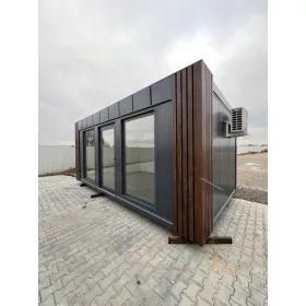 Kontejner uredski od grafit sendvič panela 6x3 orah