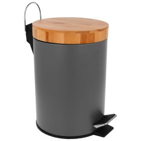 KOSAČICA BESTE kanta za smeće 3 l, siva boja, bambus