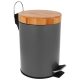 KOSAČICA BESTE kanta za smeće 3 l, siva boja, bambus