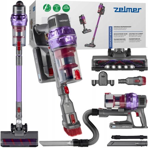 Zelmer Wiktor Vertikalni Usisavač Bez Vrećice HEPA Filter LED Teleskop