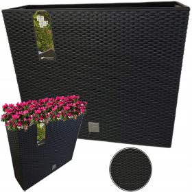   Vrtna posuda - Prosperplast saksija 58 cm x 18 x 49,8 cm promjer 20 cm plastične nijanse sive i srebrne