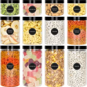   12x KAMAJU POSUDA ZA HRANU 500ml, 1000ml i 1500ml + SAMOLJEPLJIVE ETIKETE