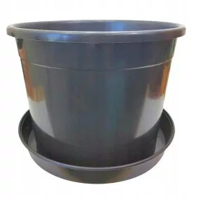    Posuda za cvijeće DonKwiat 42 cm x 42 x 30 cm promjer 42 cm plastična crna