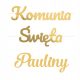 Zlatni veliki baner za Prvu pričest s imenom, personalizirani ukras