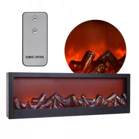 Električni zidni kamin s LED dekoracijom za dnevni boravak