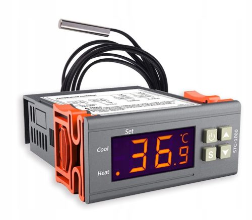 REGULATOR TEMPERATURE TERMOSTAT STC-1000 SONDA SENZOR 230V 2000W