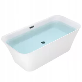   Hydrosan VIANA 511A Bijela Samostojeća Kada, Crni Preljev, Središnji Odvod, 150 x 75 cm