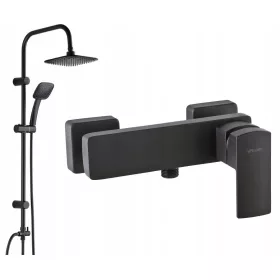   Valvex ENZO BLACK crna tuš slavina + Kuchinox ONDO nadgradna tuš garnitura