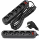Smartled strip produžni kabel 5 m, 5 kom utičnica, crni