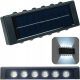 Vrtna LED zidna lampa Decorya crna, solarna, wodootporna