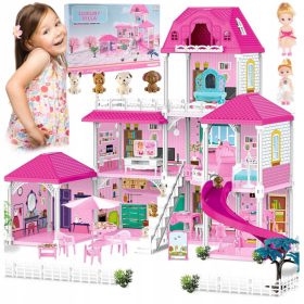   Dvorac za lutke "Luksuzna vila" s 2 lutke, 254 komada namještaja, terasa i igralište

Ovaj prekrasan dvorac za lutke pružit će neizmjerno zadovoljstvo vašoj dječici. Sa 3 kata za igru, uključujući 8 s