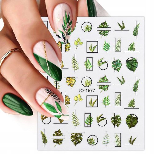 Nail Art Stickers - Monstera Plant Fern Leaf Manicure Decals