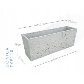 Vrtna posuda - PASOŃ saksija 110 cm x 32 x 40 cm beton